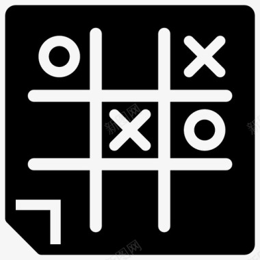 字形设计tictactoe游戏noughts和crosss图标图标