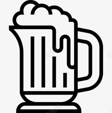 雪花啤酒标志啤酒饮料16线性图标图标