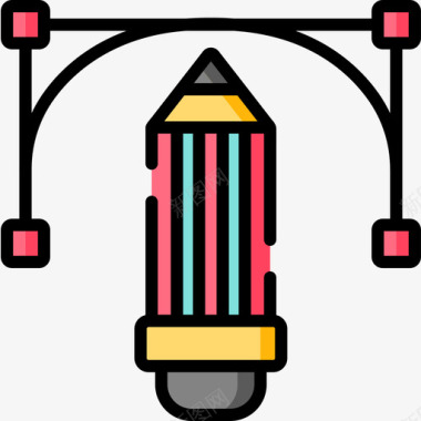 铅笔网页94线颜色图标图标