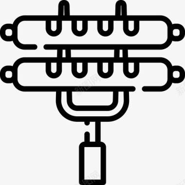 熏腊肉香肠香肠旅行217直系图标图标