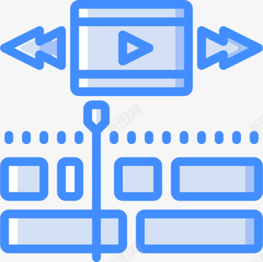 编辑代码编辑视频制作7蓝色图标图标