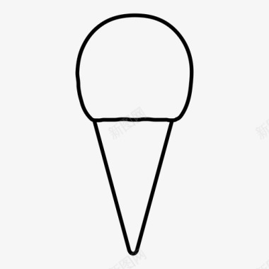 冰淇淋蛋卷食物图标图标