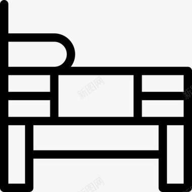 瑜伽身材水疗床水疗和瑜伽线性图标图标