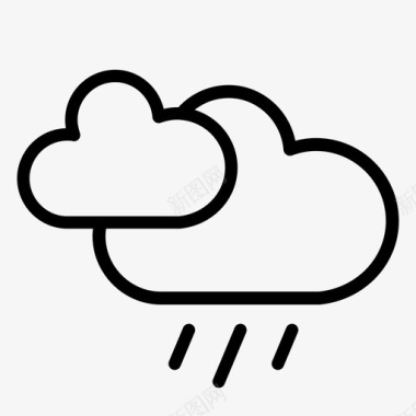 多雨多云天气预报图标图标