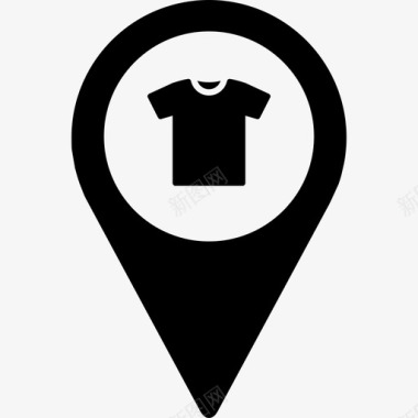 服装位置服装店地图图标图标