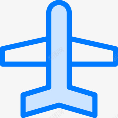 飞机旅行社2蓝色图标图标