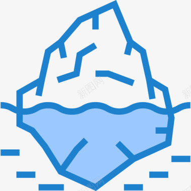 冰山污染15蓝色图标图标