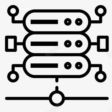 数据库网络服务器图标图标