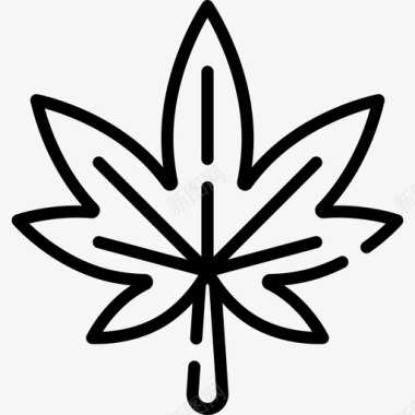 荣誉4大麻成瘾4线性图标图标