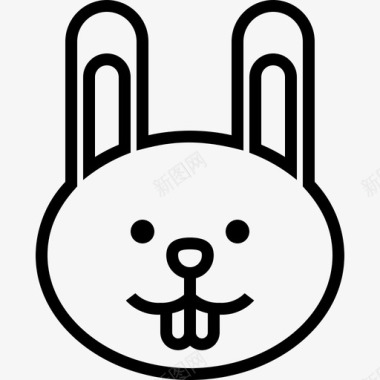 复活节兔子庆祝快乐图标图标