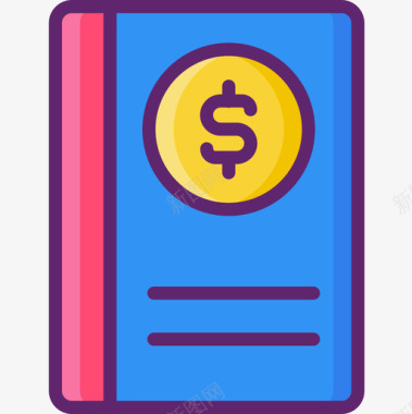书籍素材金融书籍投资6线颜色图标图标