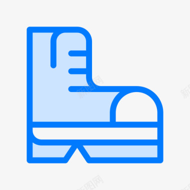 滑雪蓝鞋图标图标