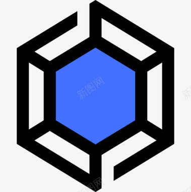 徽章fintech11蓝色图标图标