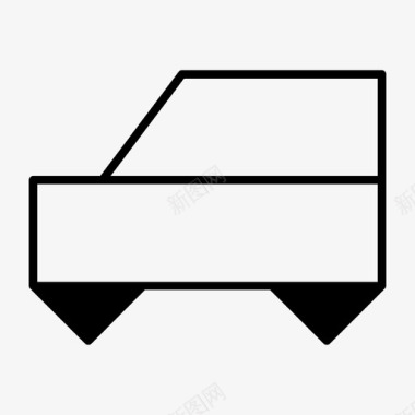 折纸车汽车纸工艺图标图标