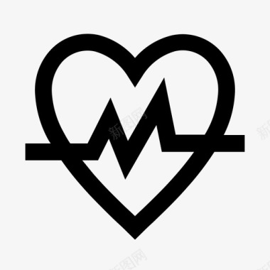 心率运动表心率护理健康图标图标