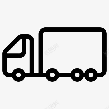 拖车卡车货物运输图标图标
