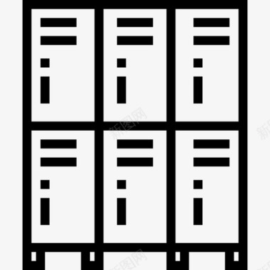 办公用品写实储物柜办公用品直系图标图标