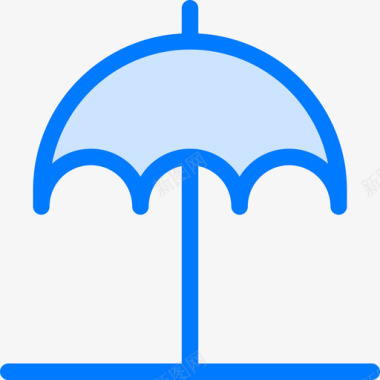 雨伞泰国16蓝色图标图标