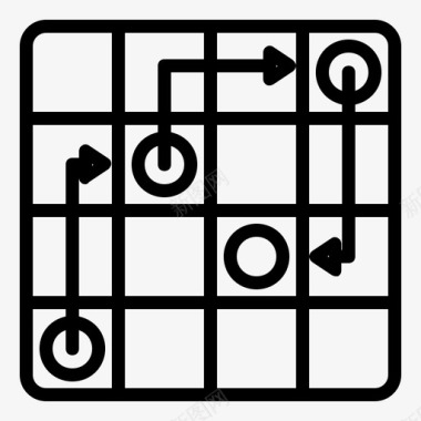 战略国际象棋方向图标图标