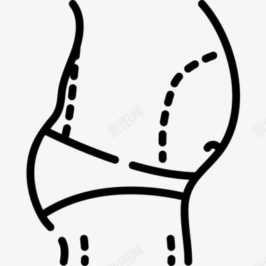 腹部成形术整形外科21例线性图标图标