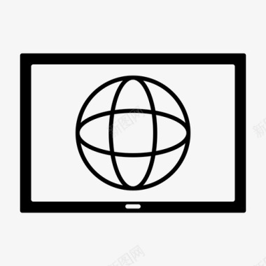 世界监测连接互联网图标图标