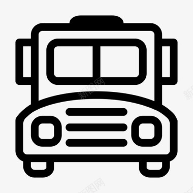 公共汽车学校校车图标图标
