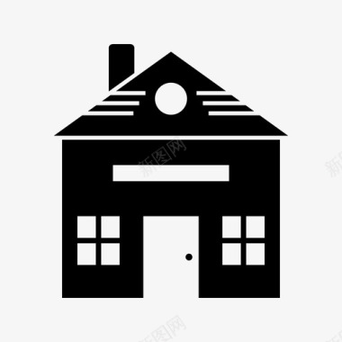 黑色房子住宅大楼房子图标图标
