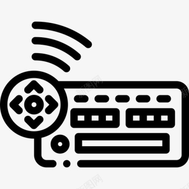 空调遥控器图标遥控器未来主义技术11线性图标图标