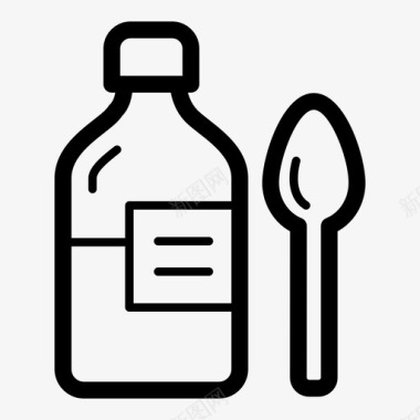 糖浆瓶子健康图标图标