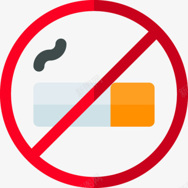 禁止吸烟健康45公寓图标图标