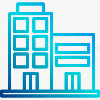 扁平化建筑物建筑物建筑102线性坡度图标图标