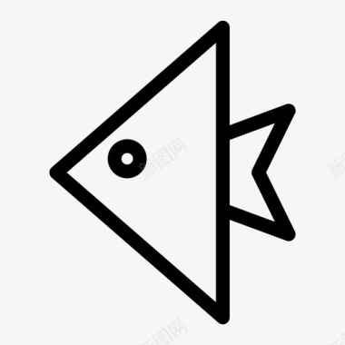 折纸鱼游泳水图标图标