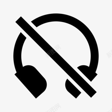 耳机关闭媒体播放器图标图标