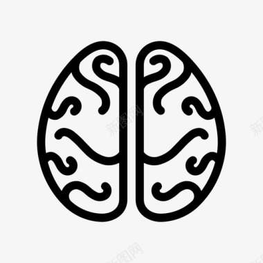 大脑精神神经学图标图标