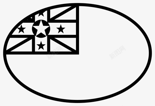 对话纽埃对话旗帜图标图标