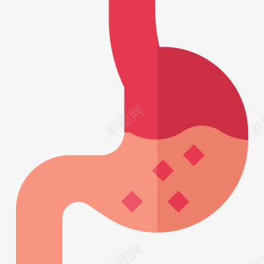 胃生物学4扁平图标图标