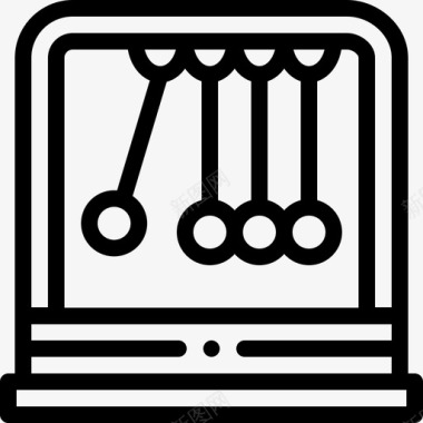 大学海报物理23大学线性图标图标