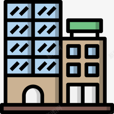 建筑与城市城市元素55线条色彩图标图标