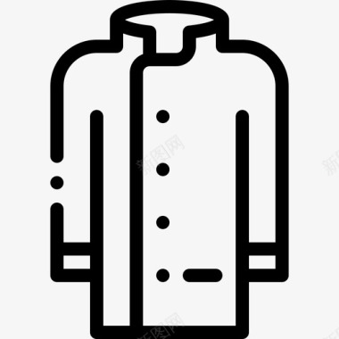 厨师套装美食18直线型图标图标