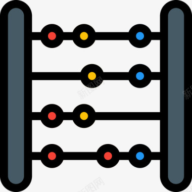 算盘矢量图算盘返校67线颜色图标图标