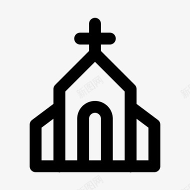 教堂建筑房屋图标图标