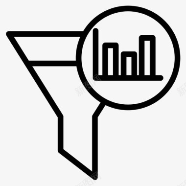 数据信息安全漏斗数据科学2线性图标图标