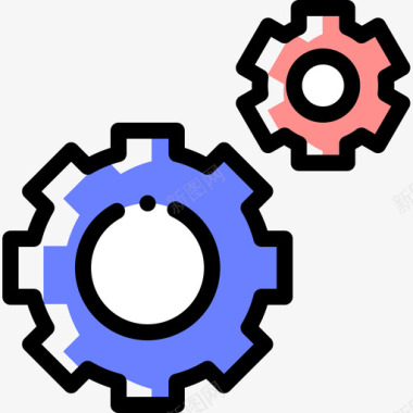省略齿轮物理14颜色省略图标图标