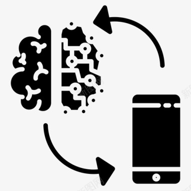 移动运营商技术人工智能图标图标