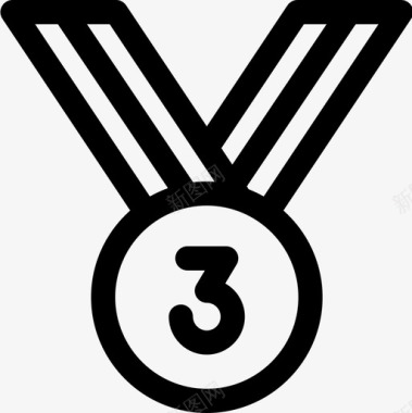 第三奖励徽章2枚直系图标图标