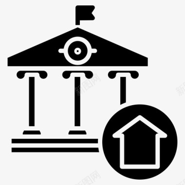 银行房屋贷款图标图标