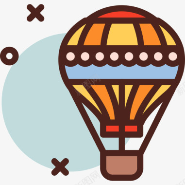 探索嘉年华50线性颜色图标图标