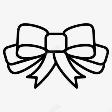 喜庆丝带和纸屑领结时尚配饰领结蝴蝶结图标图标