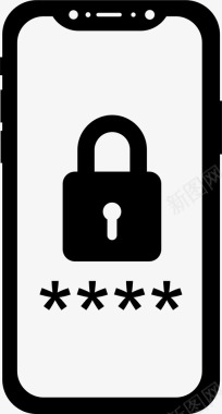手机密码锁用户图标图标