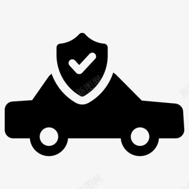 汽车保险汽车检查汽车保护图标图标